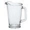 Contemporary Home Living Set of 6 Clear Glass Beverage Pitcher 60 oz